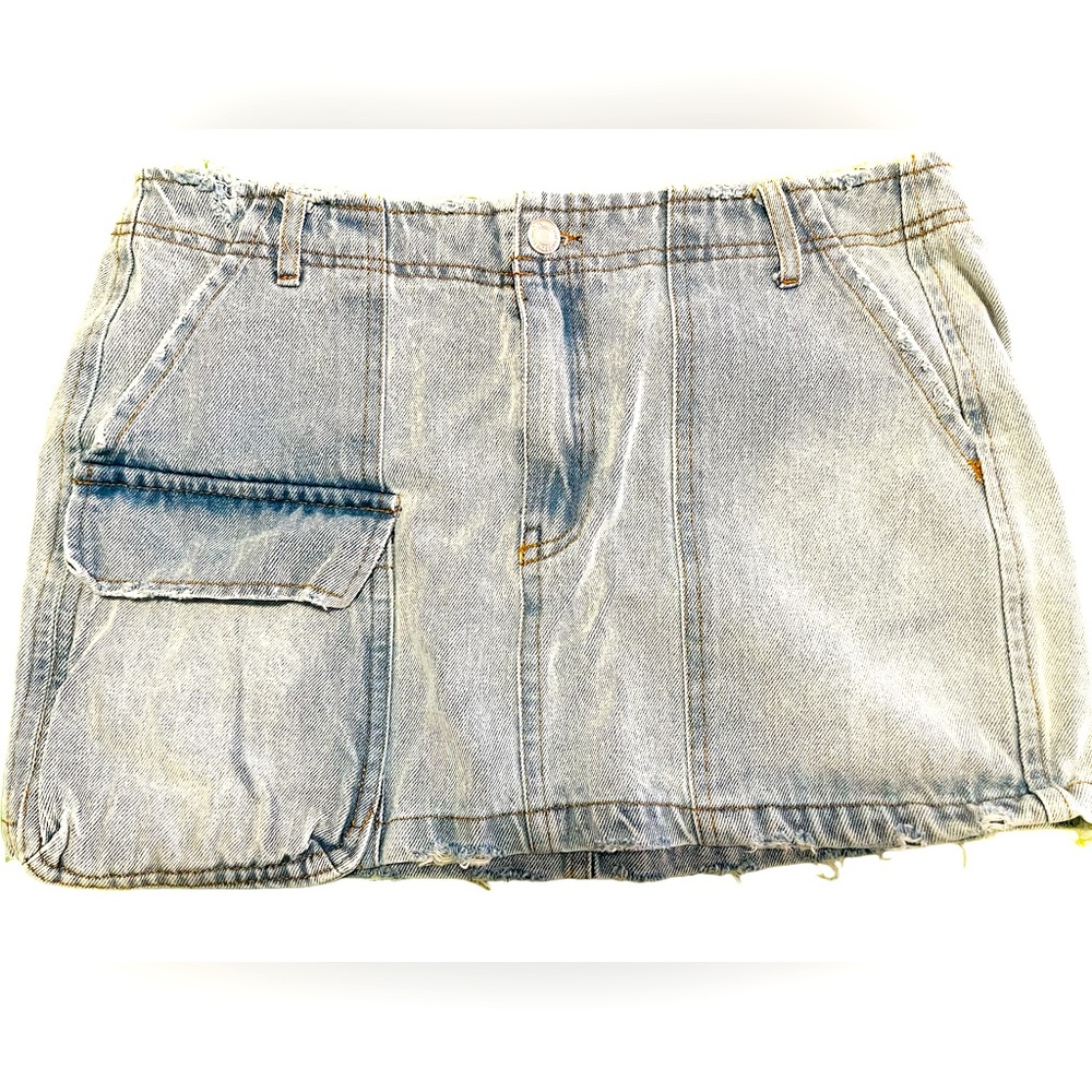 Micas Denim Cargo Mini Skirt